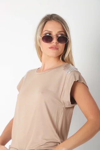 Remera Alyssa Viscosa Lycra con Tachas - Vista 5