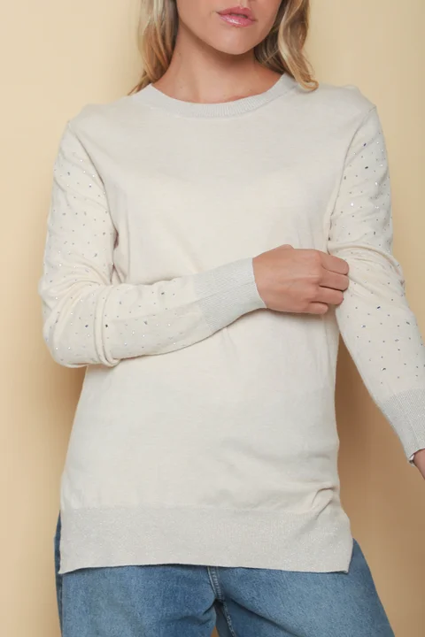 Sweater LUXURY Lurex con Strass GUL624