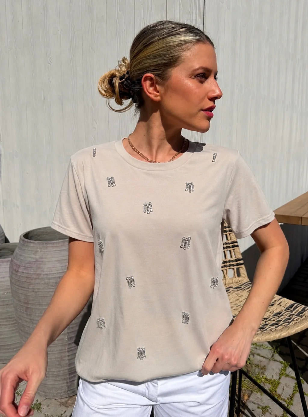 Remera FAIER con Piedras GU70034