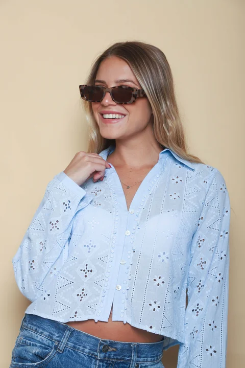 Camisa BULERY Corta Broderie Calada GU70120