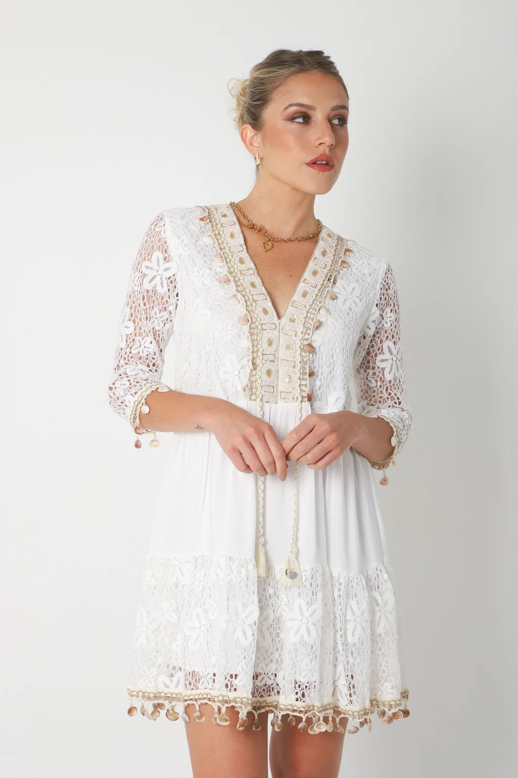 Vestido Sunrise  Encaje con Guarda GUK4035-1