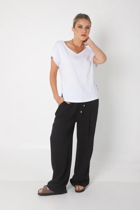 Pantalón MARE de Lino con  Tiras Bolsillos GU0332