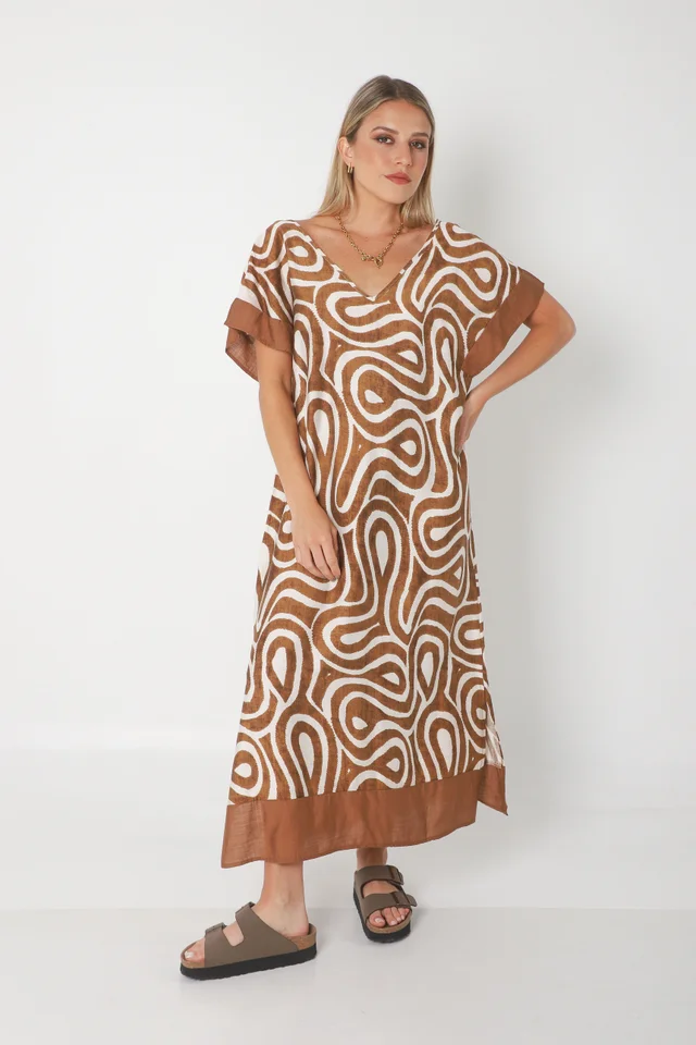 Vestido DOMINIQUE MAREAS LINO GUK70143-1