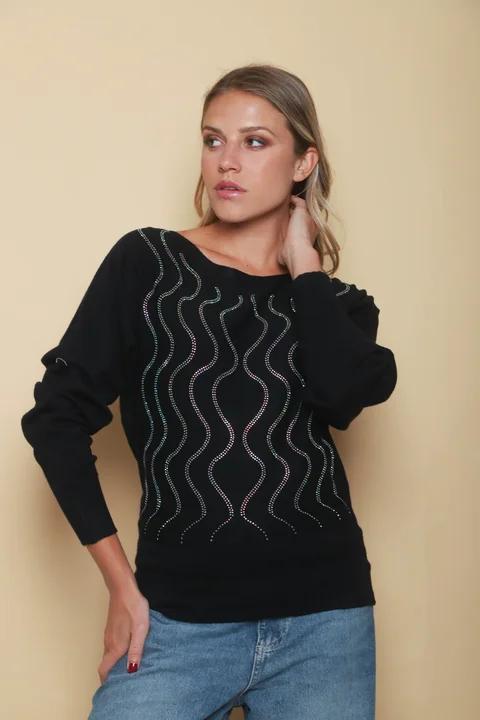 Sweater Vibes Bremer c/ Strass GU37120