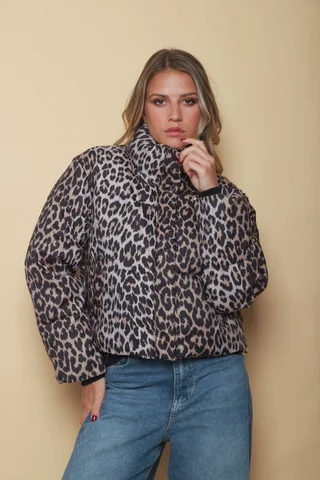 Campera Puffer Print GU78303 - Vista 4