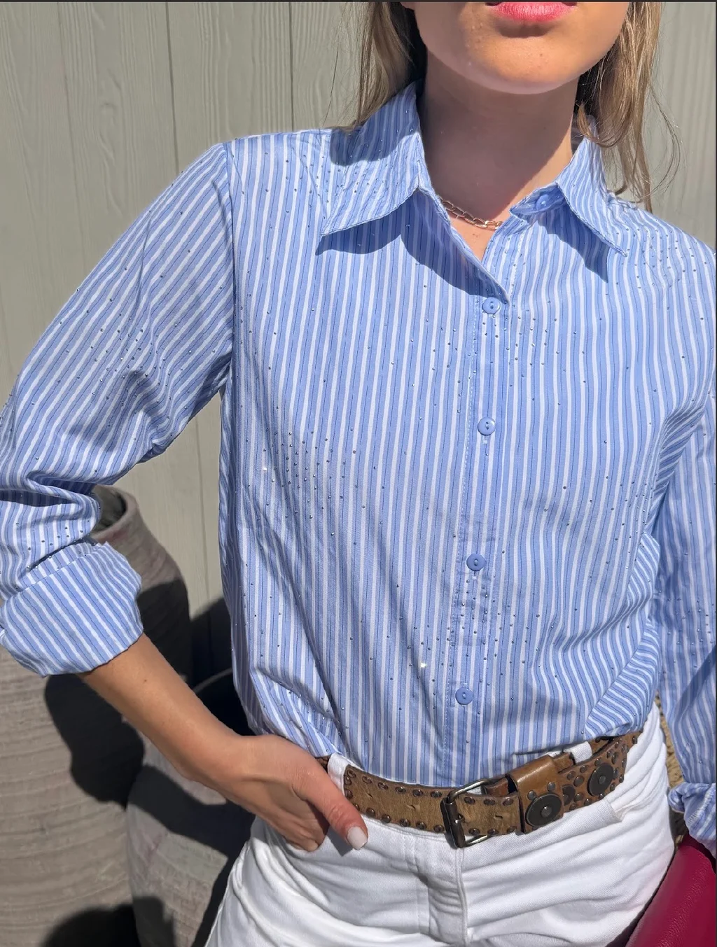 Camisa BALTIMORE Rayada con Strass GUK70270