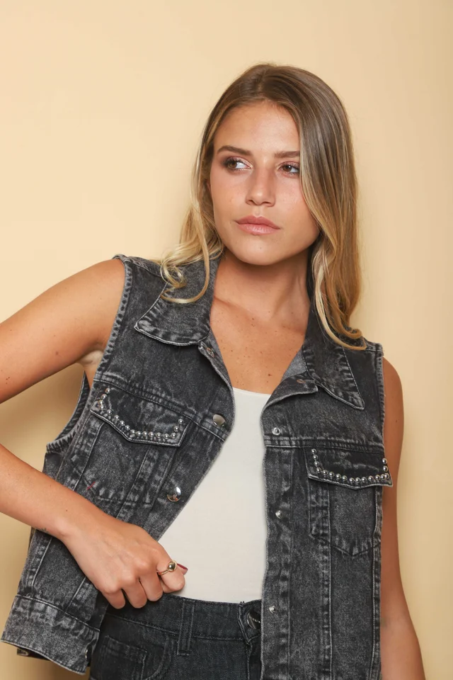 Chaleco Jean LIBI c/ Tachas GUK70102