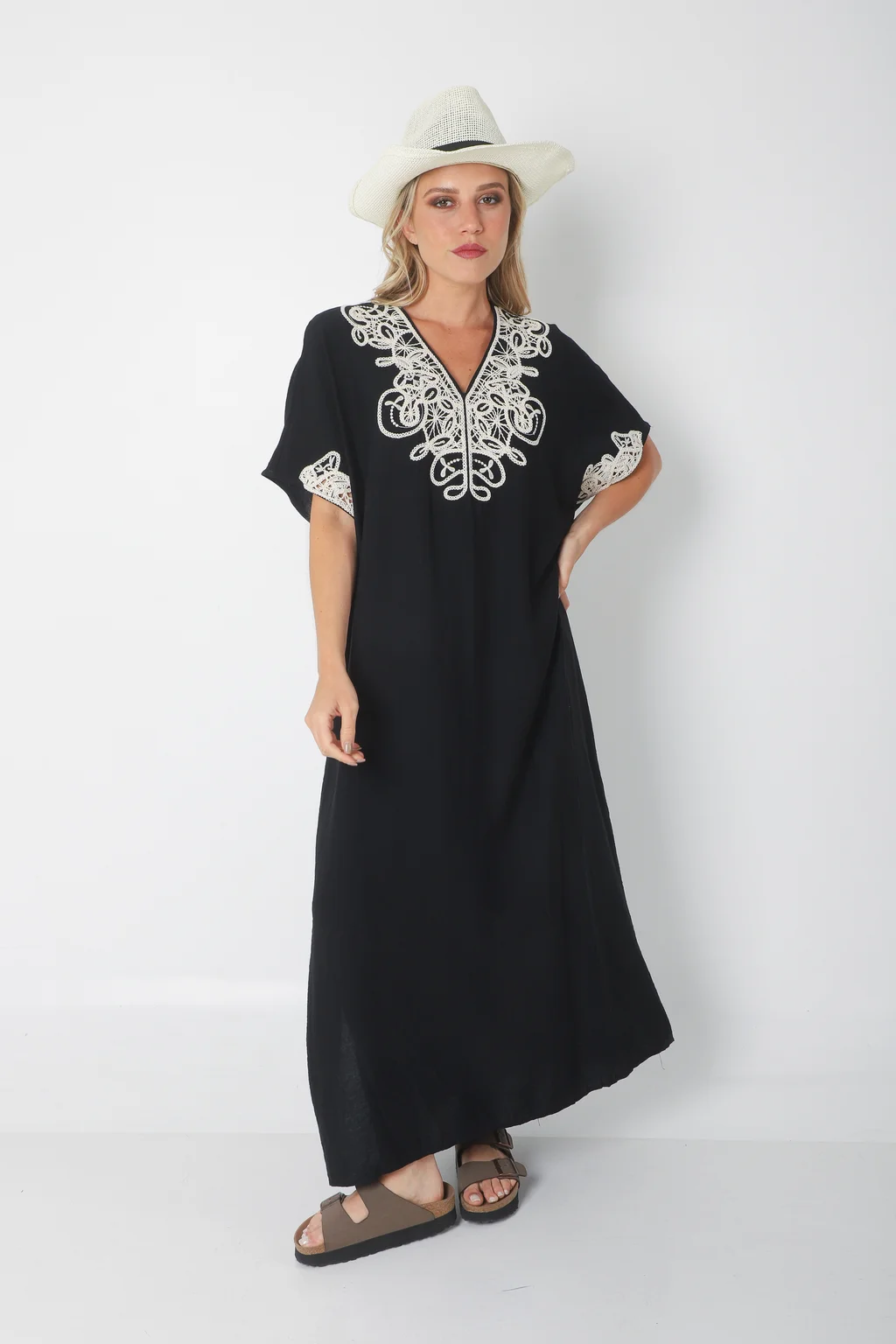 Vestido Tunica PARU de Lino Bordado GU2527