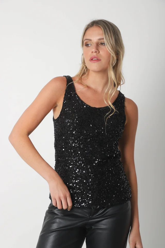 Musculosa ORCEL c/ Lentejuelas Forrada GU5151