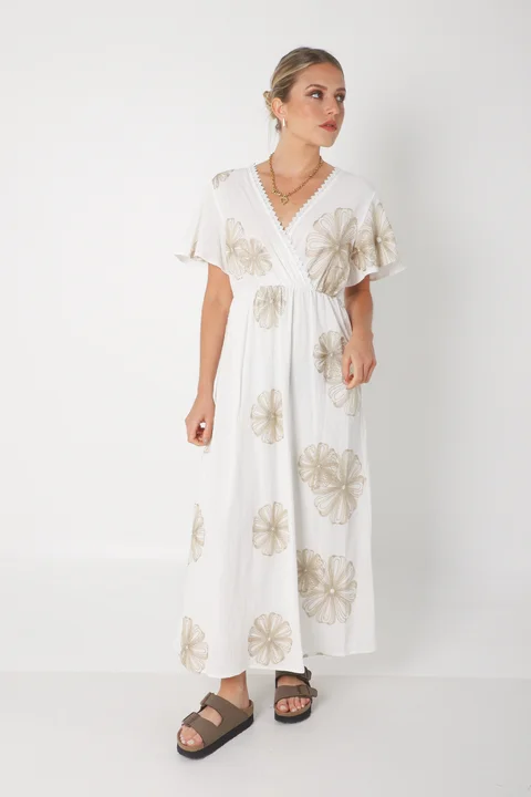 Vestido MISUKA de Lino Bordado GU250115