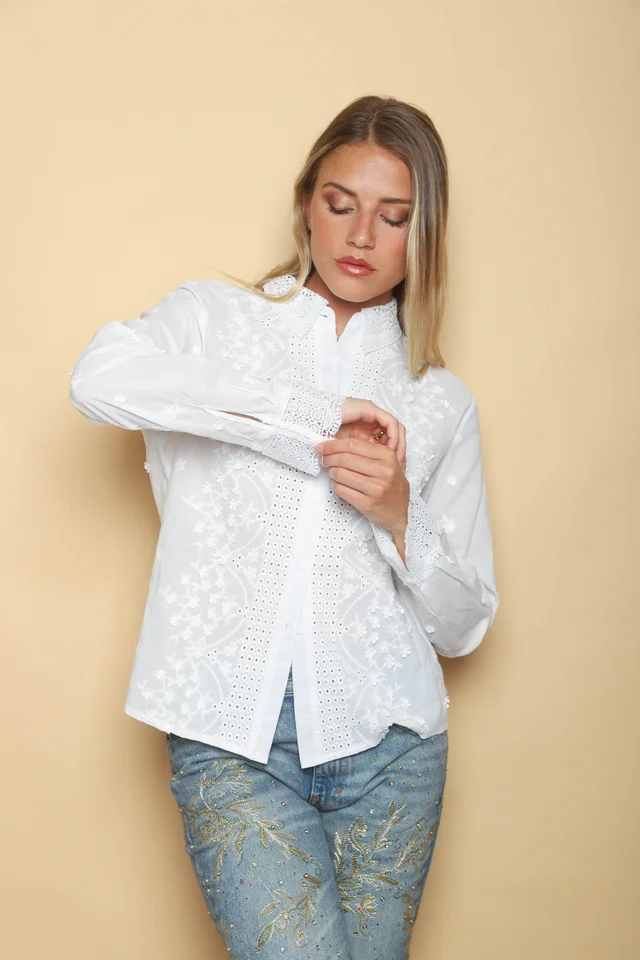 Camisa JAZZY Bordada Broderie GUK2007