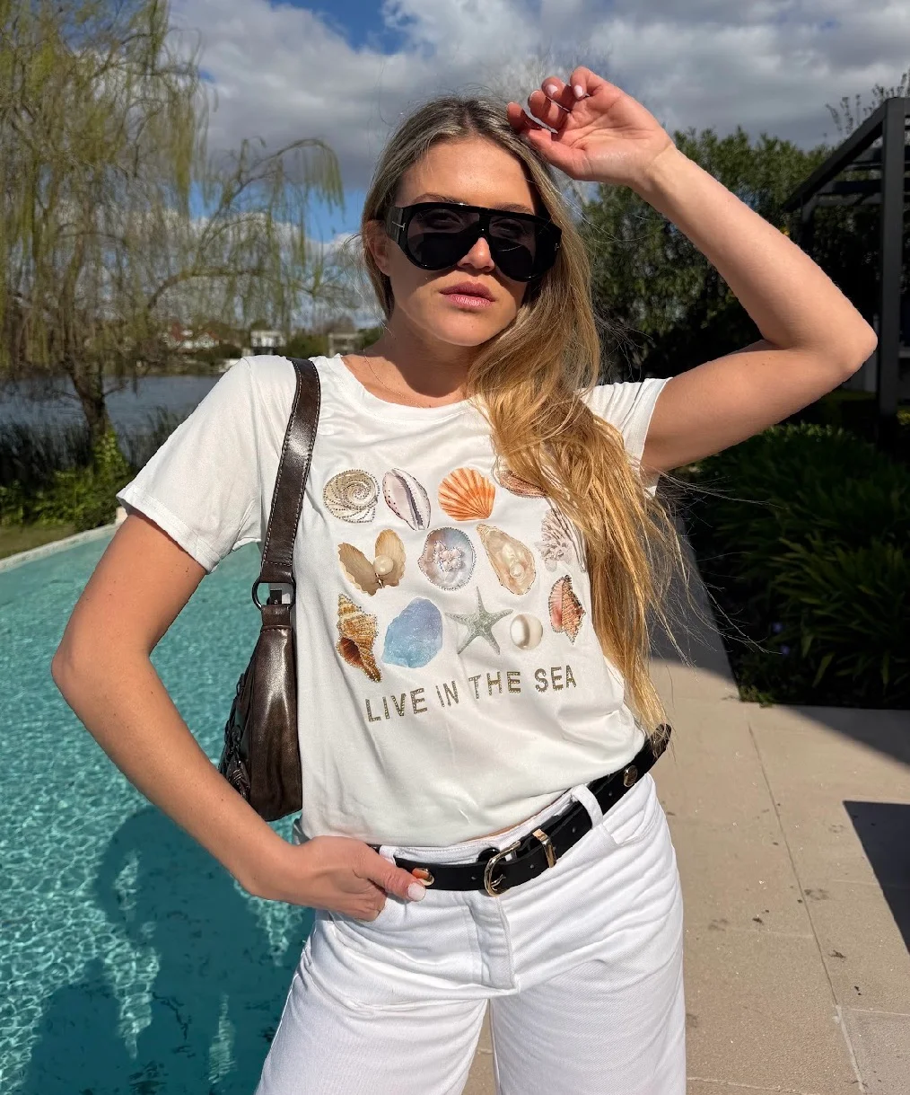 Remera LIVE IN THE SEA  GU336793