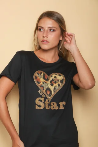 Remera NEW STAR CORAZON PRINT  GU36791 - Vista 3