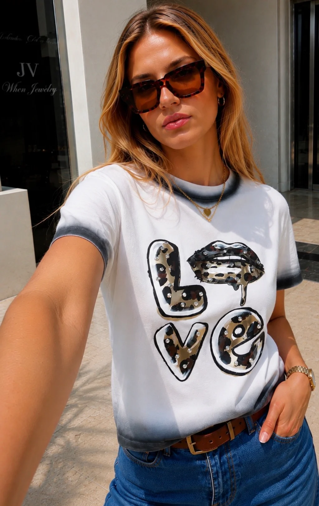 Remera LOVE BATIK con Piedras GU36102
