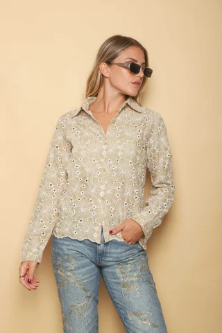 Camisa Ballys Bordada GU70011 - Vista 5