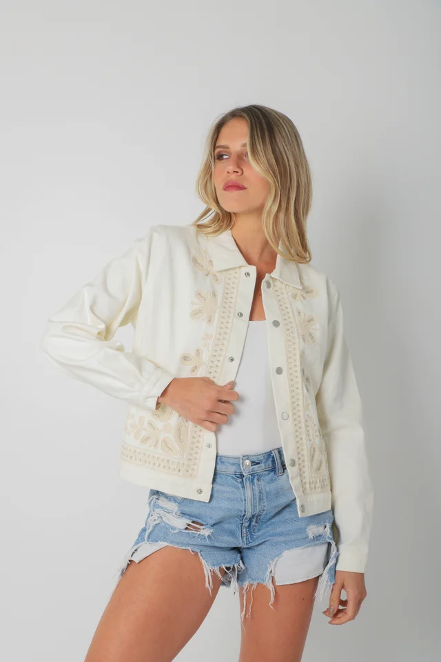 Chaqueta FORTY de Gabardina Bordada GUF6005