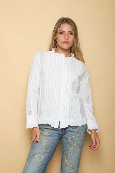 Camisa MAO BUBBLE con Puntillas y Volados GUK70197