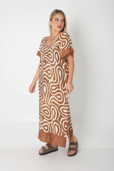 Vestido DOMINIQUE MAREAS LINO GUK70143-1