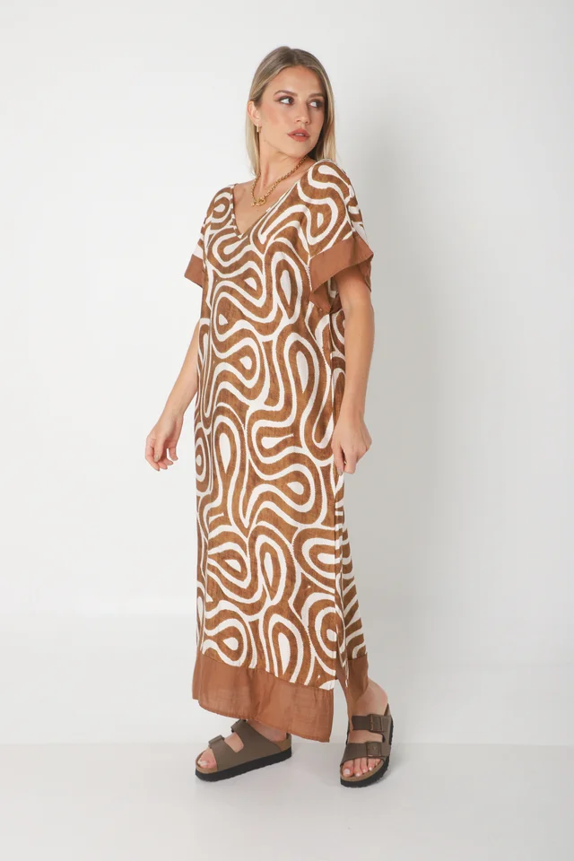 Vestido DOMINIQUE MAREAS LINO GUK70143-1