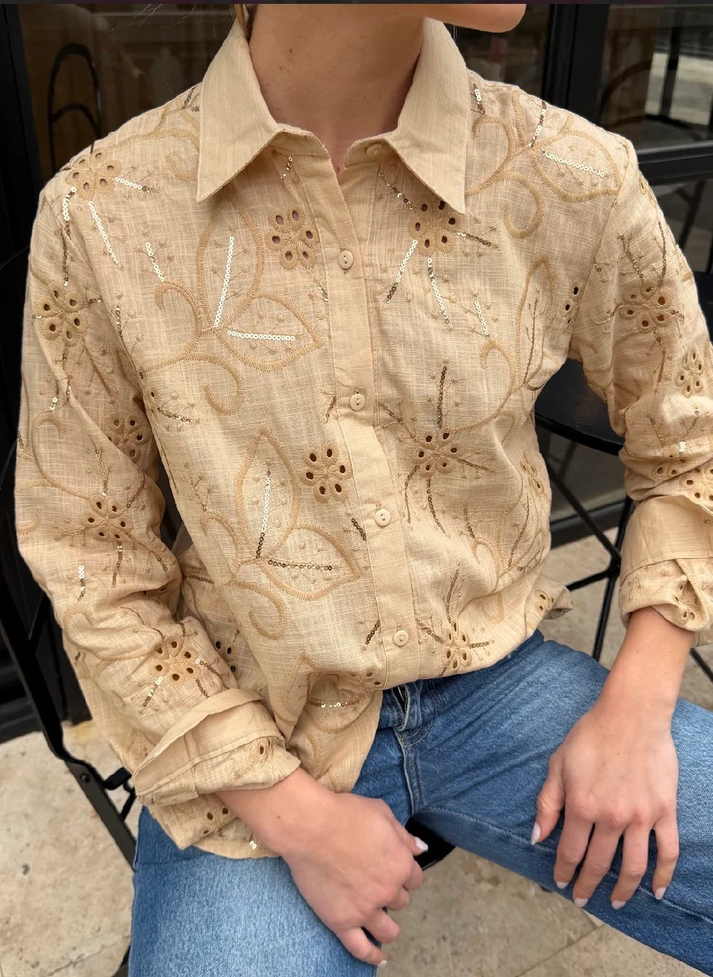 Camisa WANER Lino Bordada GU70237