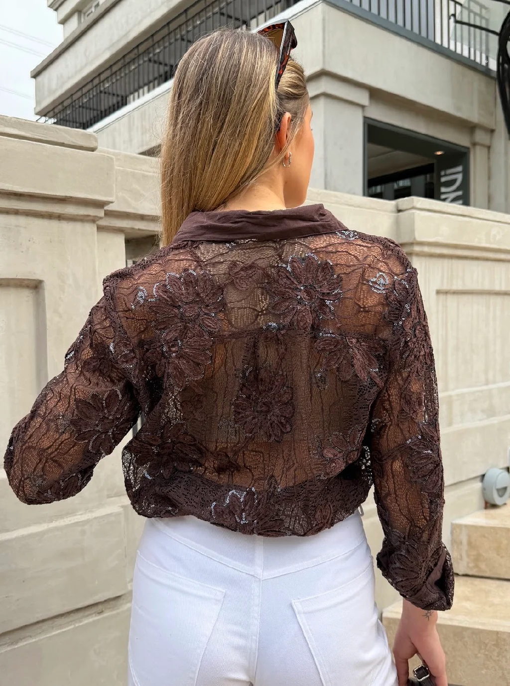 Camisa DARLIN Con Encaje y Bordado GUK70283