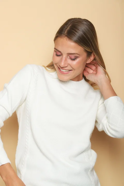 Sweater REINA Panal con Trenzas 0722