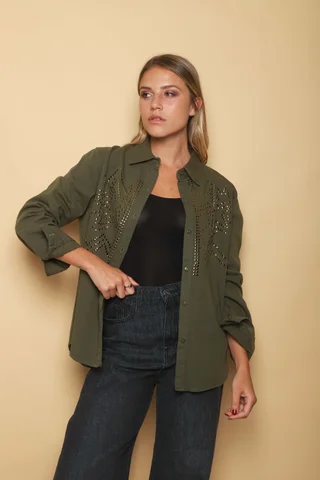 Camisaco Golden Stars Gabardina GUK70095 - Vista 3