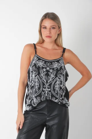 Musculosa JULIA Gasa c/bordado GUK70115 - Vista 1