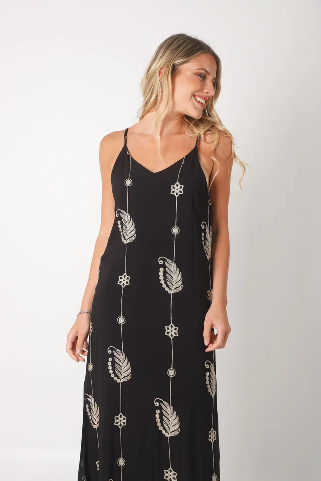 Vestido MARGARIE Lino Bordado GUK70142-1