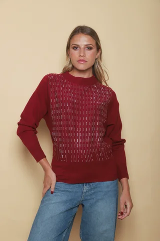 Sweater PINEH Bremer c/ Piedras GU37121 - Vista 3