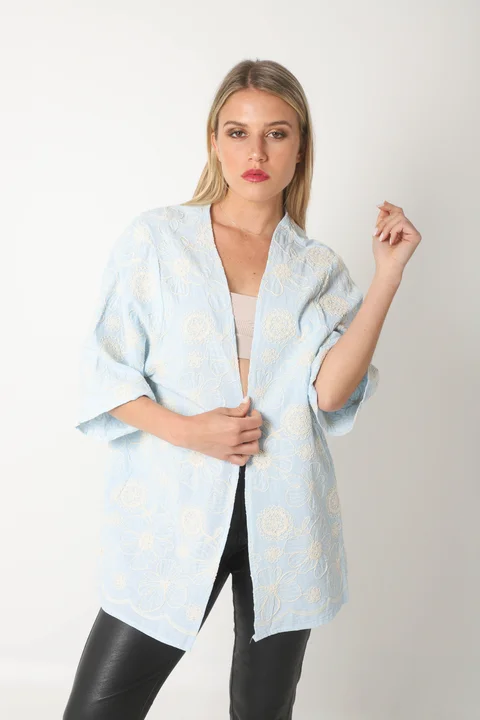 Kimono GALIA de Lino Bordado GU5172