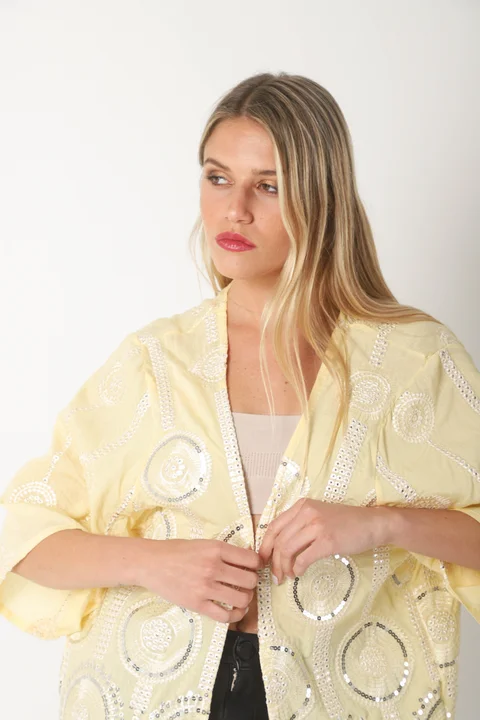 Kimono CIRCIE c/ Lentejuelas Bordadas GU5174
