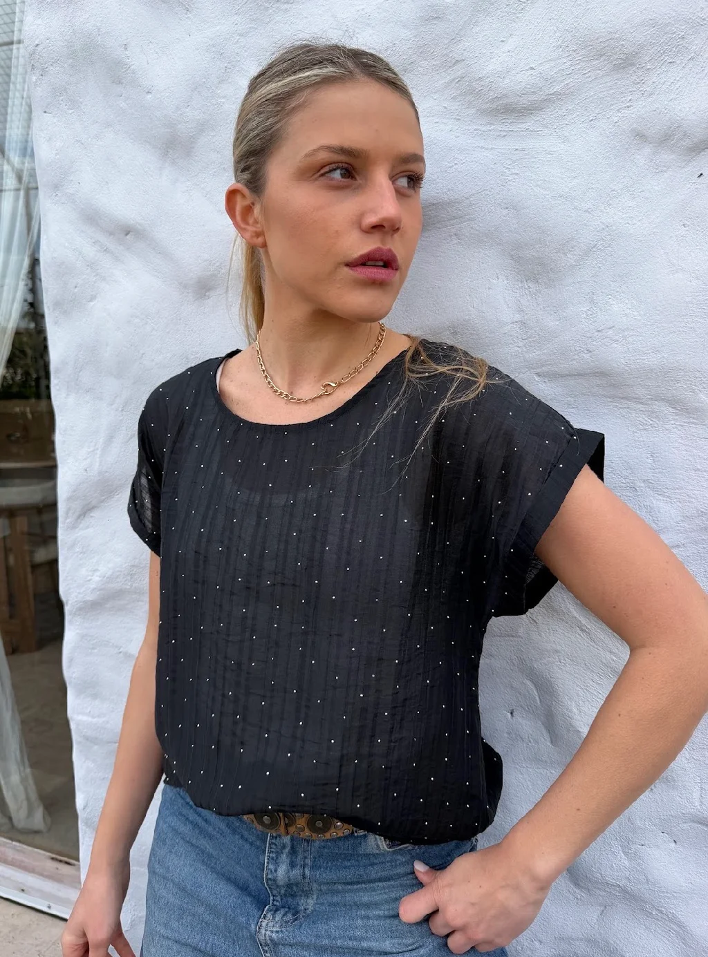 Remera ALICE Premium Bambula con Strass GU6222