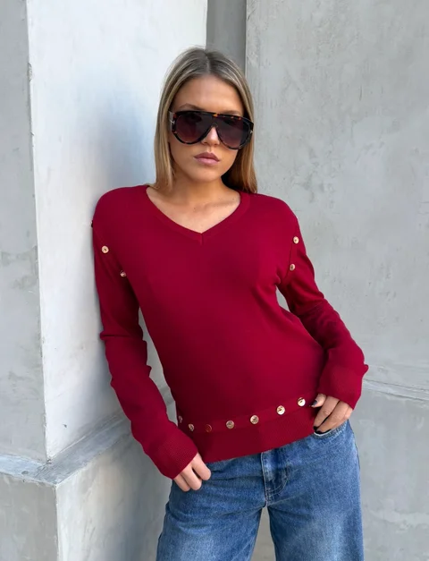 Sweater BURI Bremer Con Botones GU825