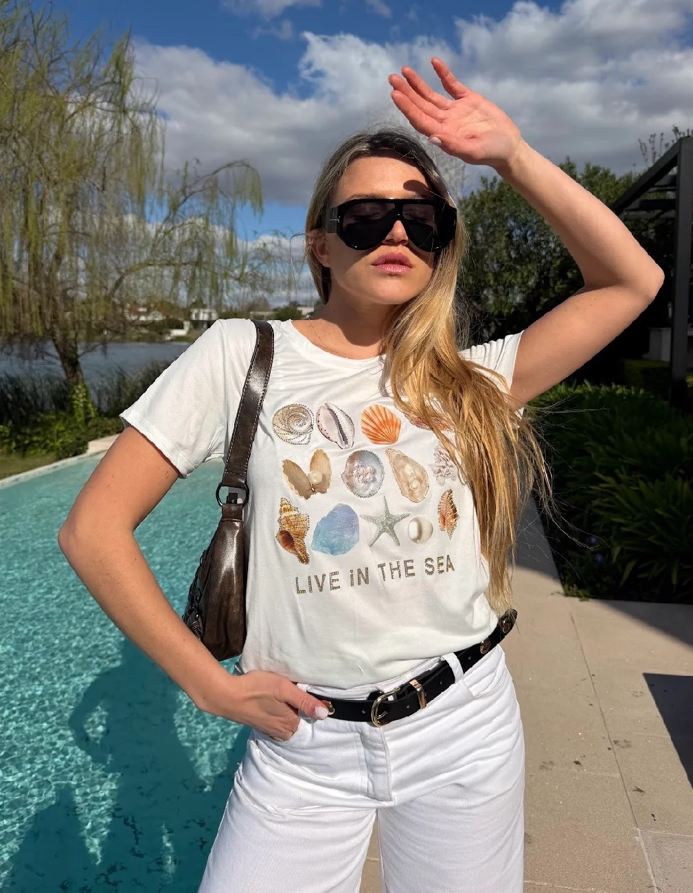 Remera LIVE IN THE SEA  GU336793