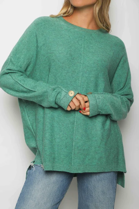 Sweater BIRMANA Largo Bremer con Botones GUL808