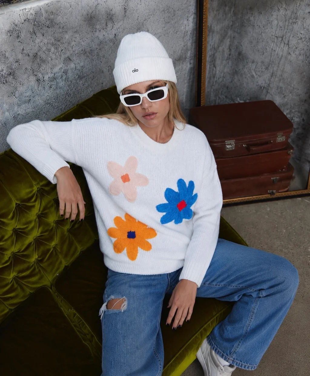 Sweater Flower Bordado GUL661