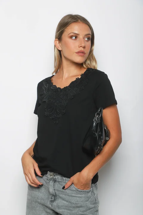 Remera ETIOPIA ENCAJE GU356342