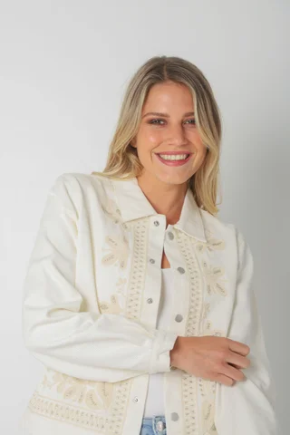 Chaqueta FORTY de Gabardina Bordada GUF6005 - Vista 4