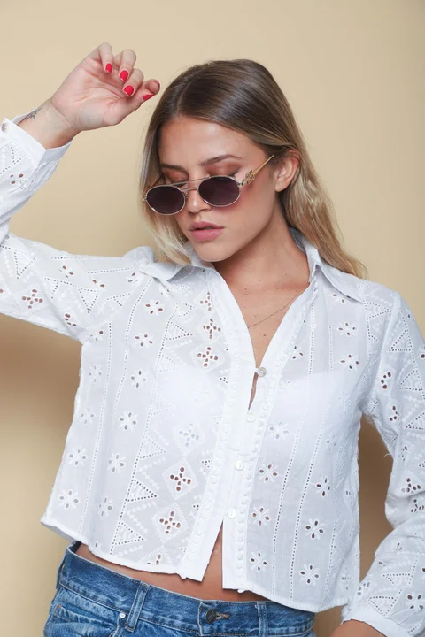 Camisa BULERY Corta Broderie Calada GU70120