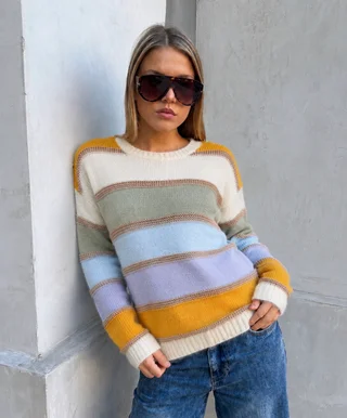 Sweater Giulia Rayado con Lurex GU21151 - Vista 2