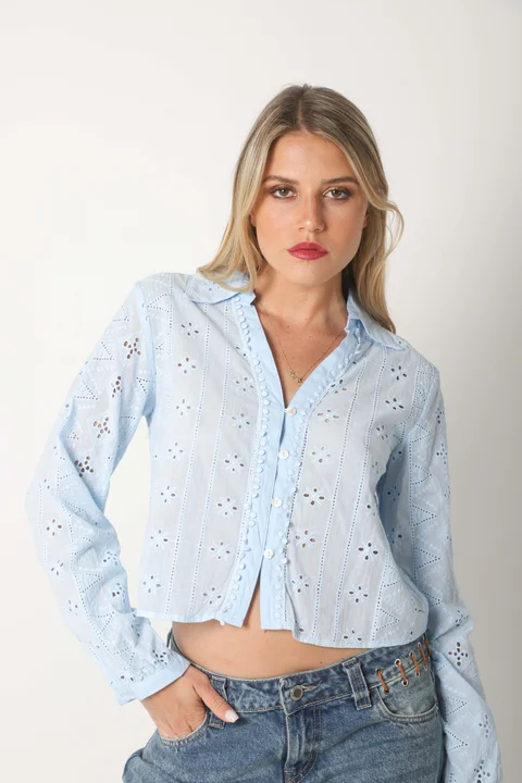 Camisa BULERY Corta Broderie Calada GU70120