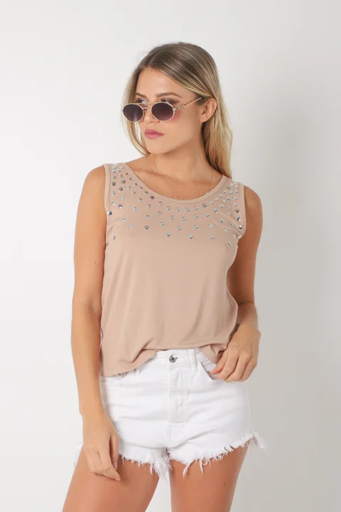 Musculosa Creppe FREURS c/ Tachas