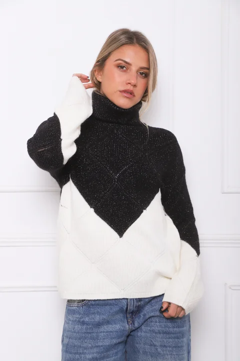 Polera BELAIR Bremer Combinada c/ Lurex GU839
