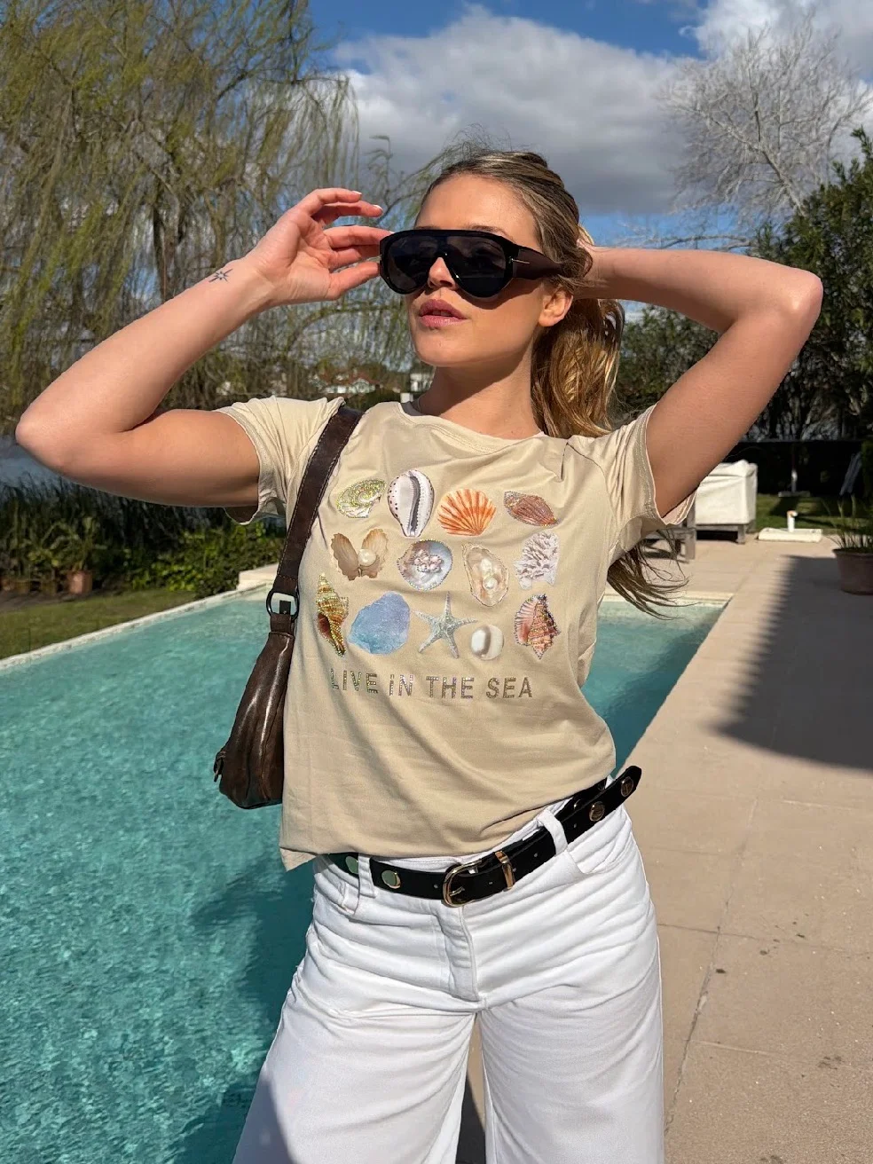 Remera LIVE IN THE SEA  GU336793