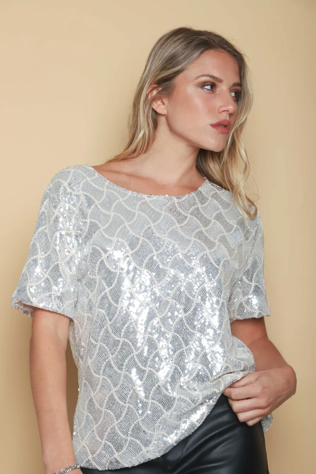 BLUSA DIAMONDS c/lentejuelas GU5196