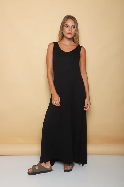 Vestido CANES de Viscosa Liso