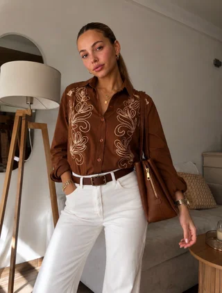 Camisa MOUSS Bordada GUK70266 - Vista 2