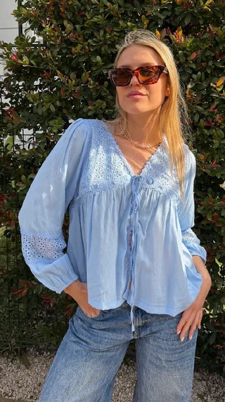 Blusa ROCKET Con Broderie  GU70123 - Vista 2
