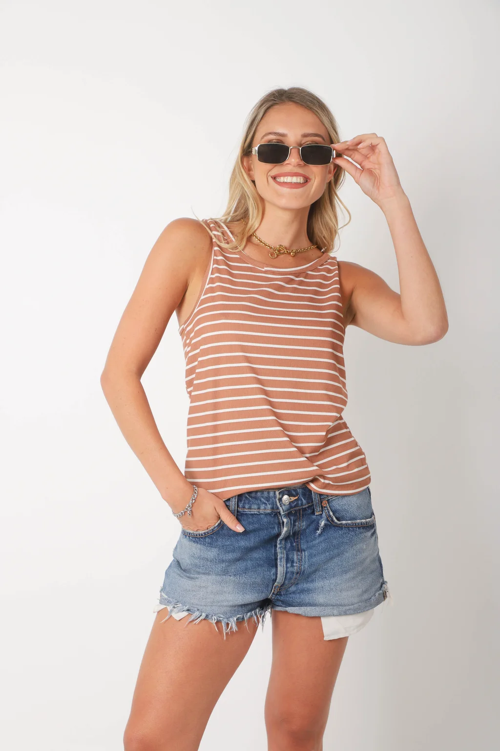 Musculosa RAVE MORLEY RAYADA